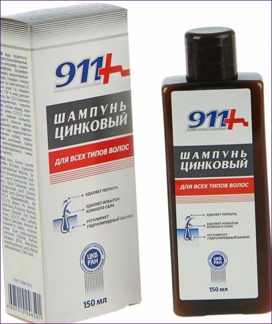 Šampon 911+ Zinc Shampoo na seboreu, lupénku, lupy