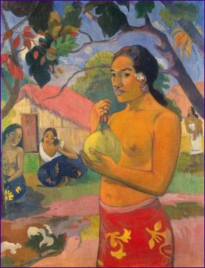 Žena držící plod, Paul Gauguin