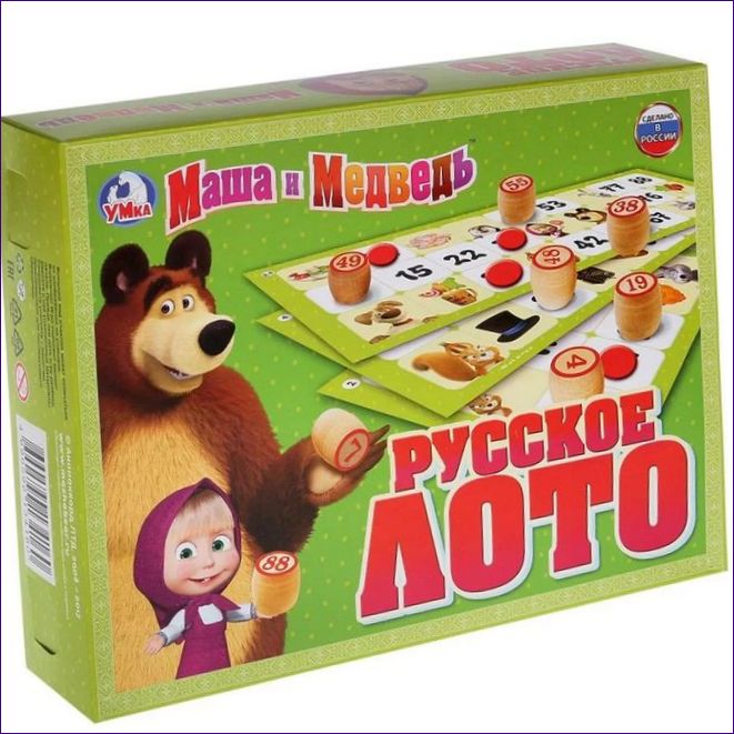 Umka Máša a medvěd. Ruské bingo