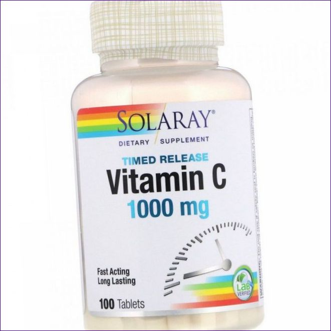 Solaray Vitamin C s pomalým uvolňováním, 1000 mg