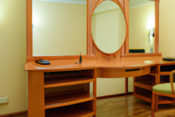 Rohové toaletní stolky se zrcadlem: vlastnosti volby